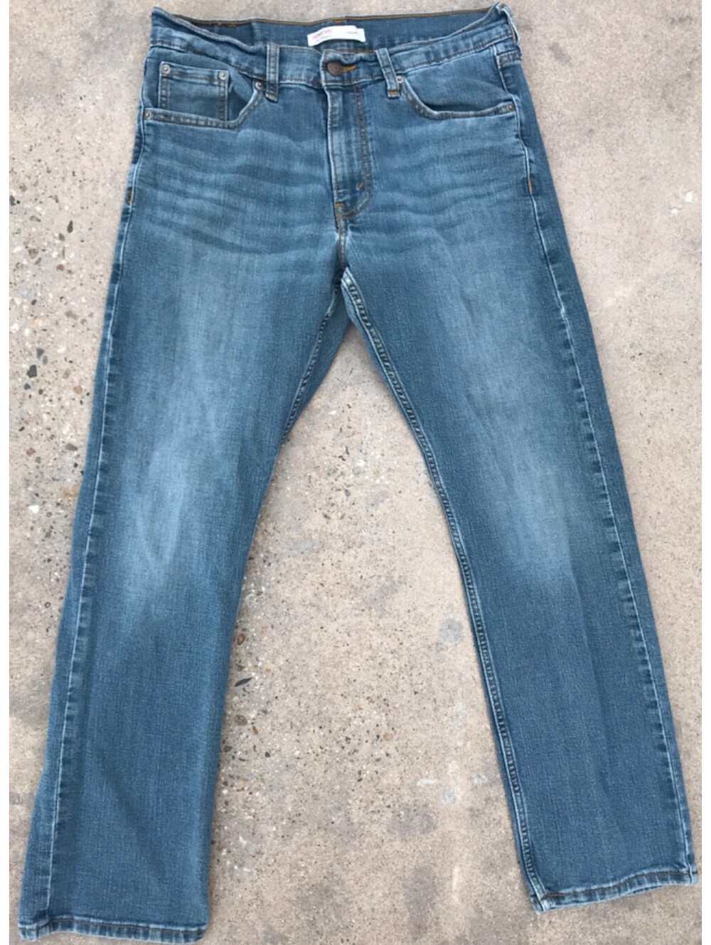 Levis Signature Denim Blue Jeans Straight Fit 30X30 Faded Thigh Measure 29Wx27.5